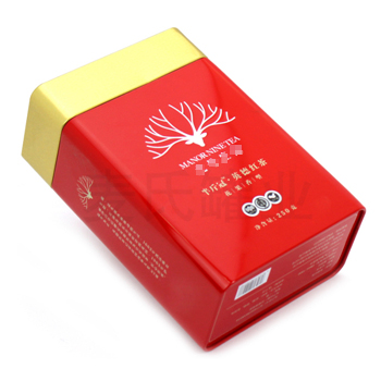 英德紅茶鐵盒，方形茶葉鐵盒包裝